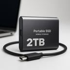2TB Portable SSD External Hard Drive with USB-C for Mobile Storage 0