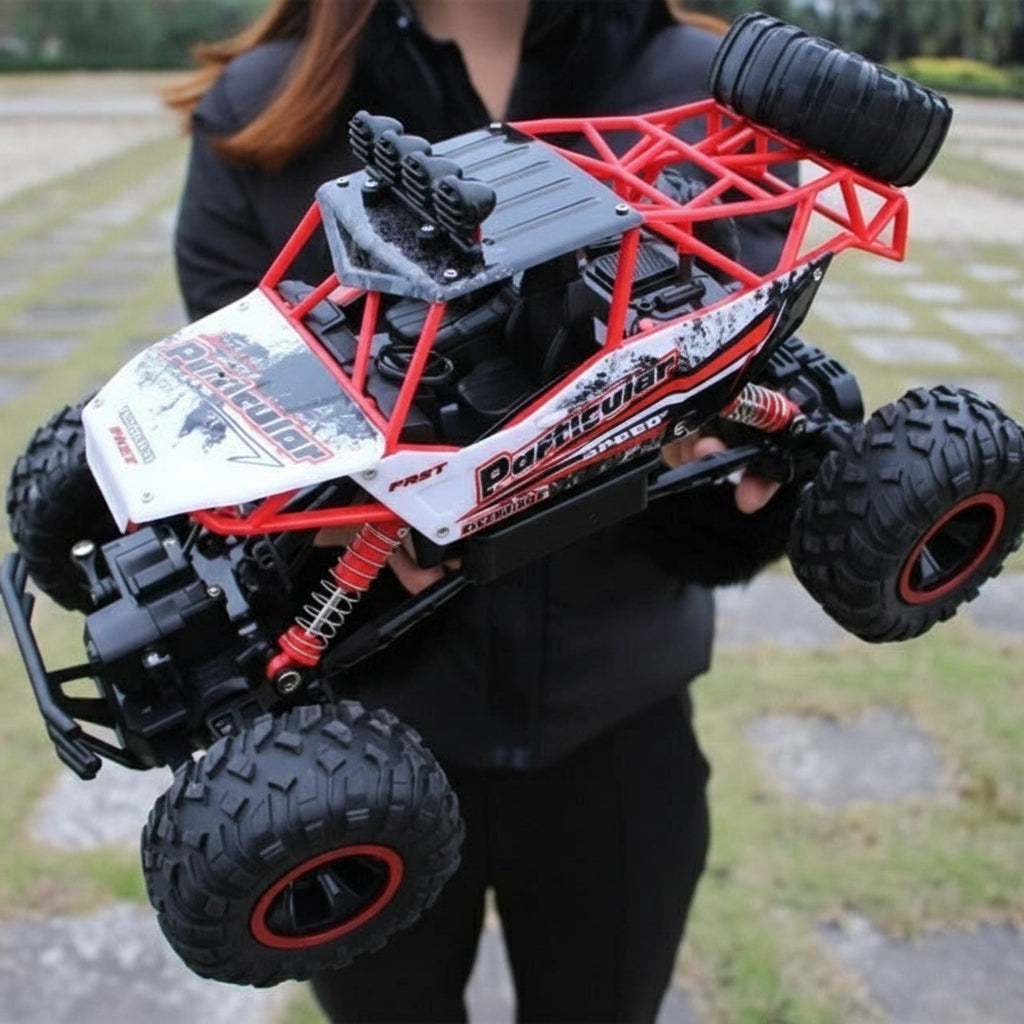 4WD Off-Road RC Monster Truck, 1:12 Scale Remote Control Truck with Shock Absorbing Suspension and 50m Control Range
