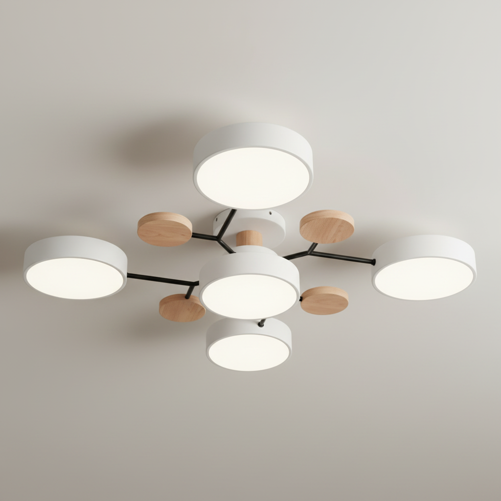 AstraRamus Starburst Branch LED Ceiling Light - Nordic Flush Mount Lamp, 3000K