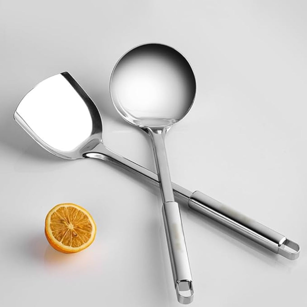 5-Piece Stainless Steel Cooking Utensil Set with Ergonomic Handles – Durable, Heatproof Kitchen Tools for Home and Professional Use 3