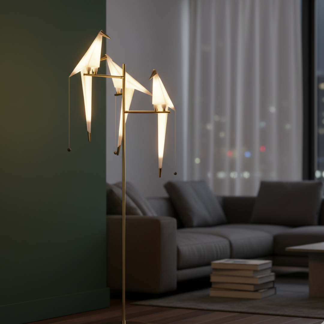 AlaPlica Origami Bird Magnetic Light - Rechargeable LED Sculptural Accent Lamp