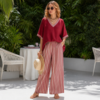 Amelia - Elegant Striped Linen Cotton Two-Piece Casual Set for Summer Events 11
