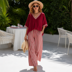Amelia - Elegant Striped Linen Cotton Two-Piece Casual Set for Summer Events 22