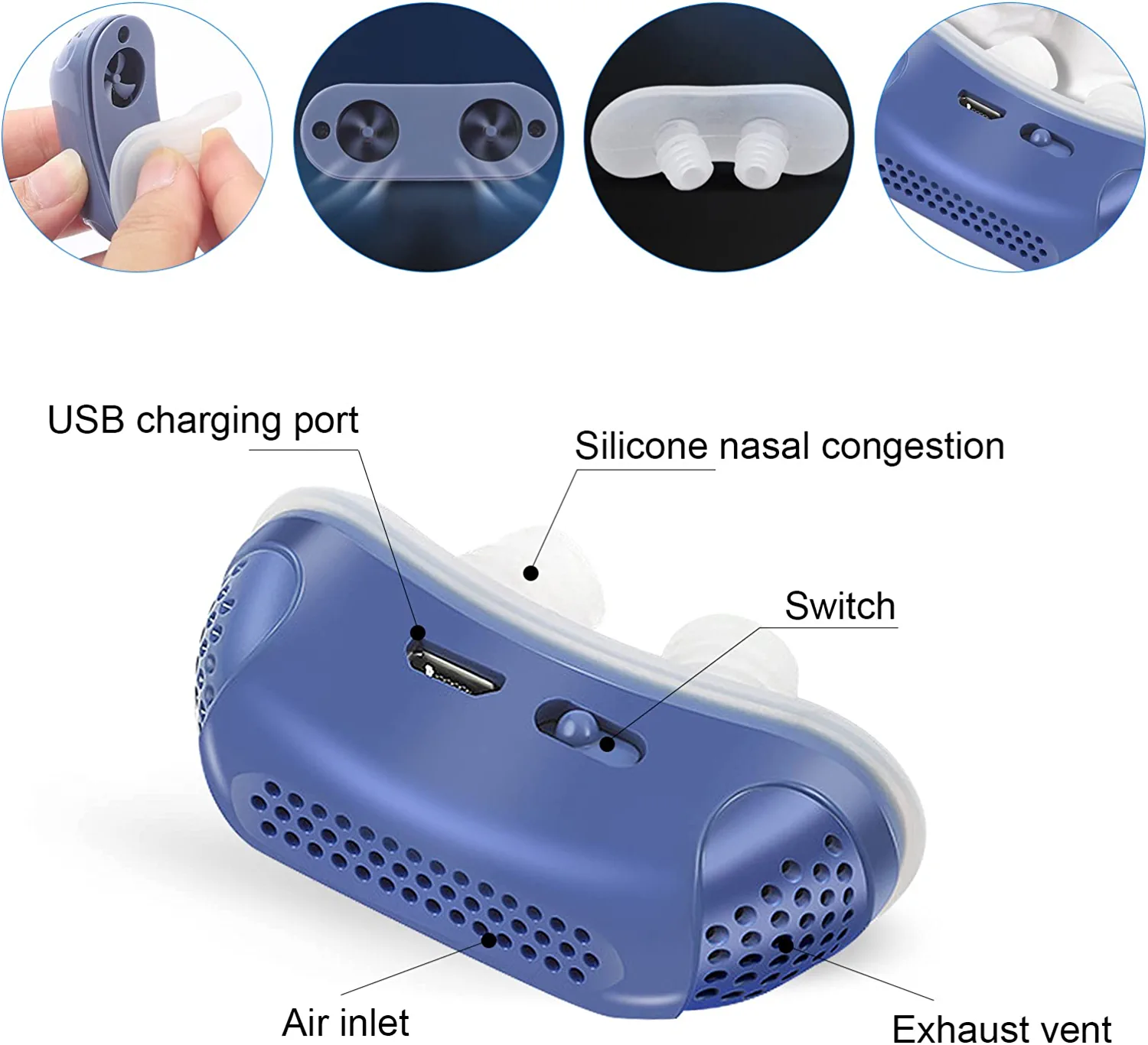 Anti Snoring Device in Medical-Grade Silicone with Portable Design 1