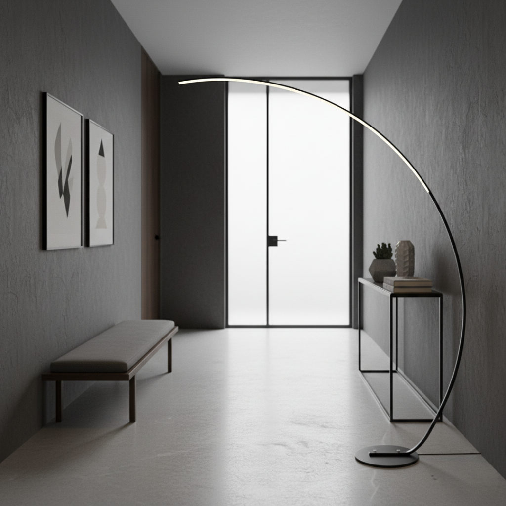 ArcusChroma RGB Arc Floor Lamp - Dimmable LED Modern Standing Light with Remote