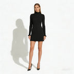 Ava Women's Cocktail Dress | Soft Viscose Blend, Bodycon Black Dress 0