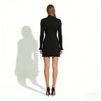 Ava Women's Cocktail Dress | Soft Viscose Blend, Bodycon Black Dress 2