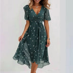 Ava Women's Midi Dress | Breathable Fabric, V-Neck Summer Dress 1