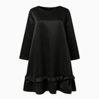 Ava Women's Summer Dress | Satin Elegance with Ruffle Hem 3