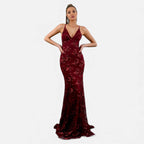 Aveline Women's Maxi Dress | Elegant Sequin Design, Fitted Silhouette 0