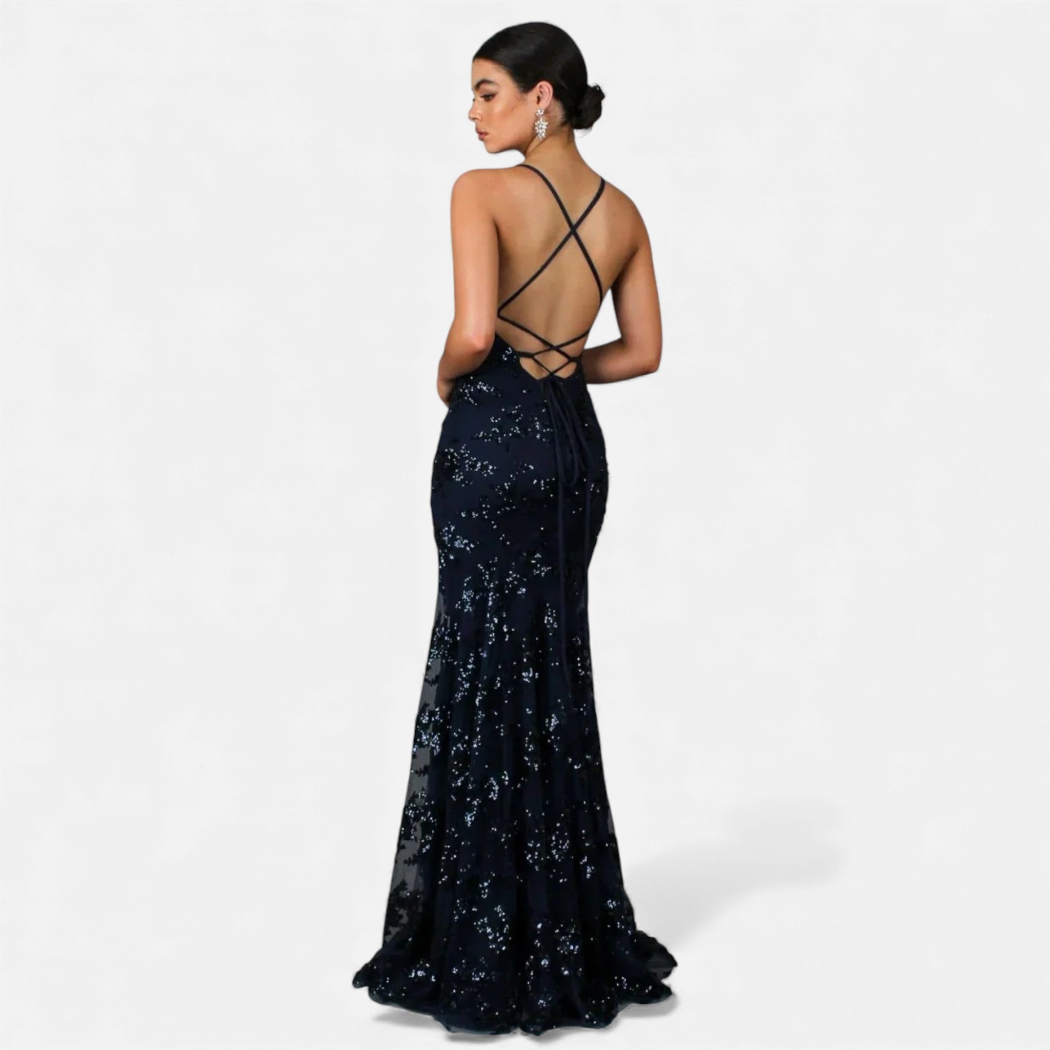 Aveline Women's Maxi Dress | Elegant Sequin Design, Fitted Silhouette 3