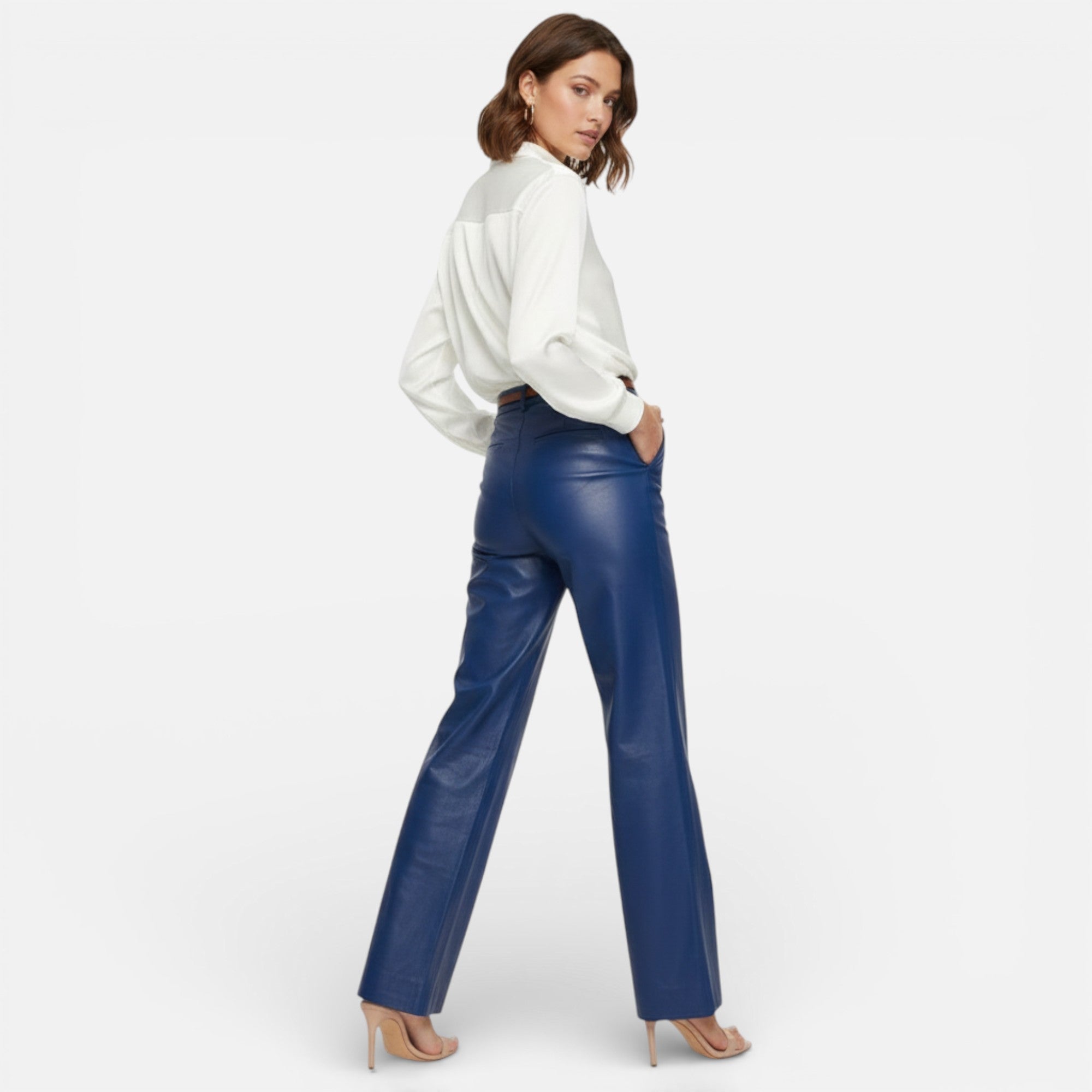Aveline Women's Pants | Premium Faux Leather Straight-Leg Design 1