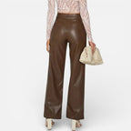 Aveline Women's Pants | Premium Faux Leather Straight-Leg Design 4