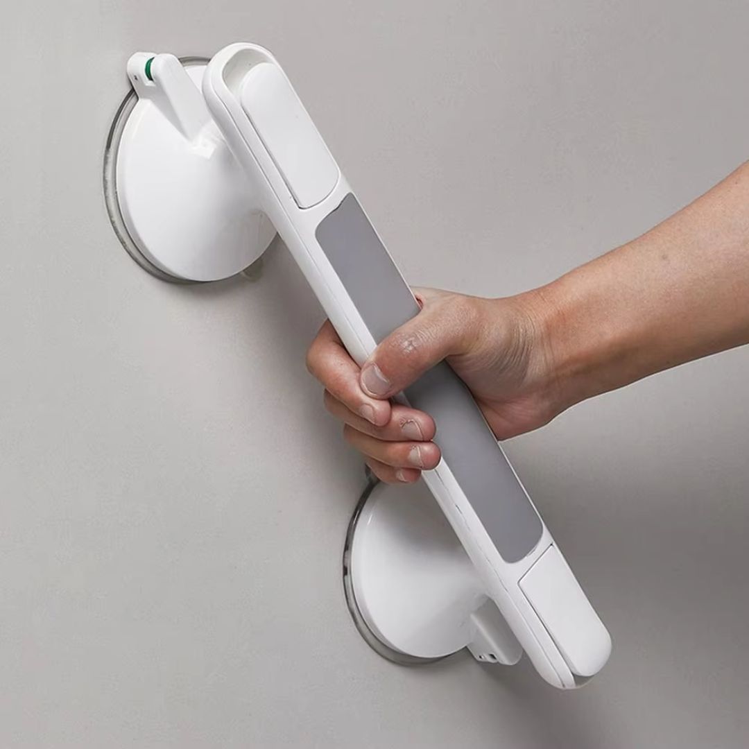 Bathroom Grab Bar with Ergonomic Grip – Tool-Free Installation for Showers and Bathtubs, Anti-Slip Safety Rail 0
