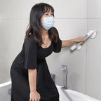 Bathroom Grab Bar with Ergonomic Grip – Tool-Free Installation for Showers and Bathtubs, Anti-Slip Safety Rail 1