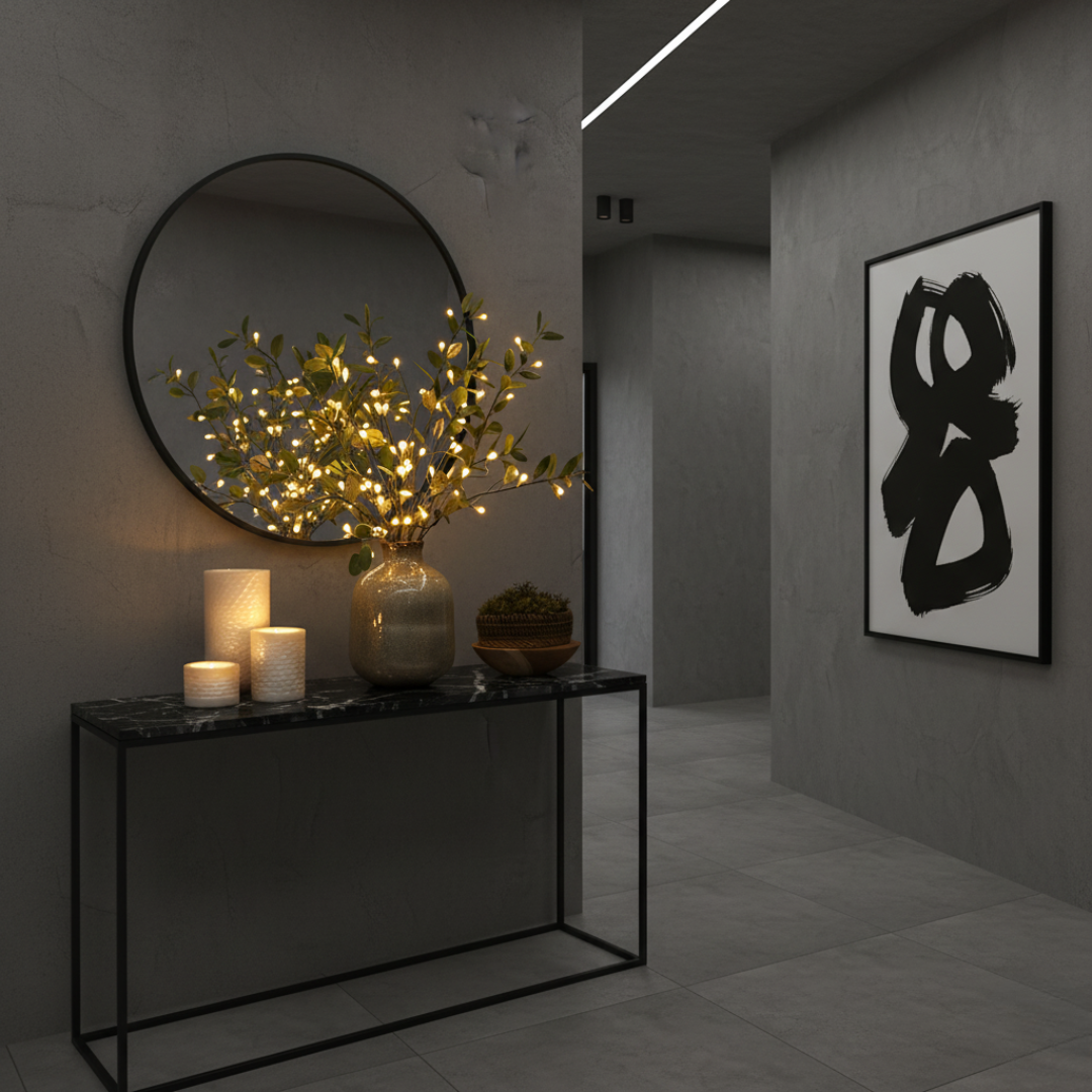 Battery Operated Olive Branch LED Lights - Warm White Twig Lights for Vase Decor