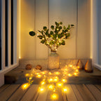 Battery Operated Olive Branch LED Lights - Warm White Twig Lights for Vase Decor