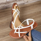 Bella Women's Sandals | Braided Strap Design, Open-Toe Flat 2