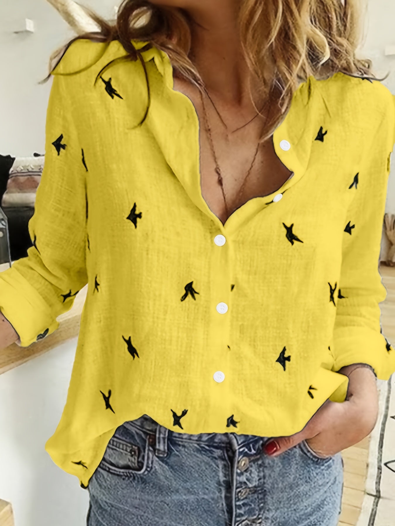 Bella Women's Shirt | Comfortable Polyester Blend, Printed Design 3