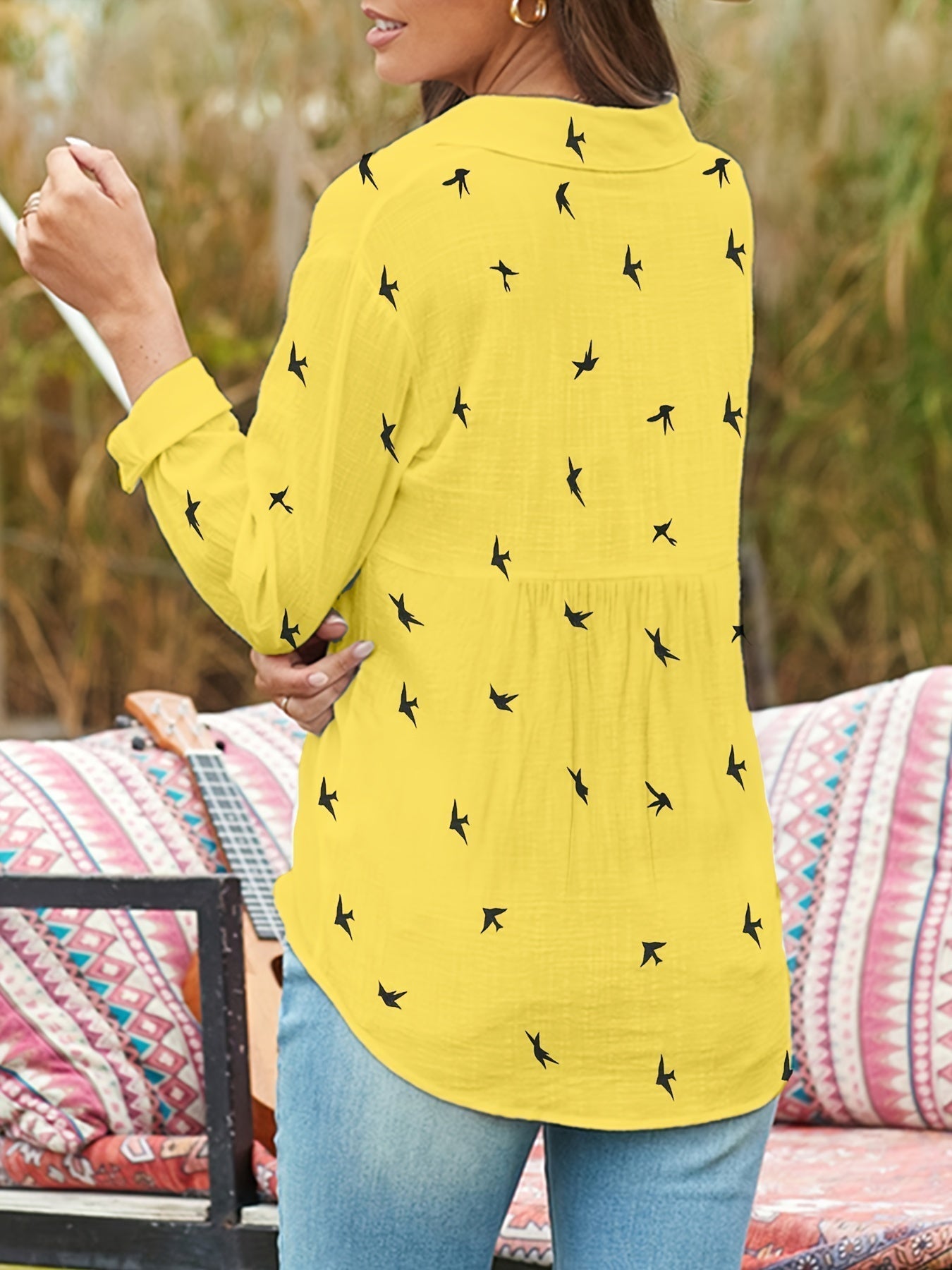 Bella Women's Shirt | Comfortable Polyester Blend, Printed Design 7