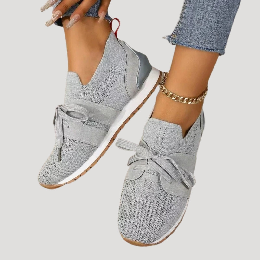 Bella Women's Trainers | Breathable Knit, Chic Bow Detail 0