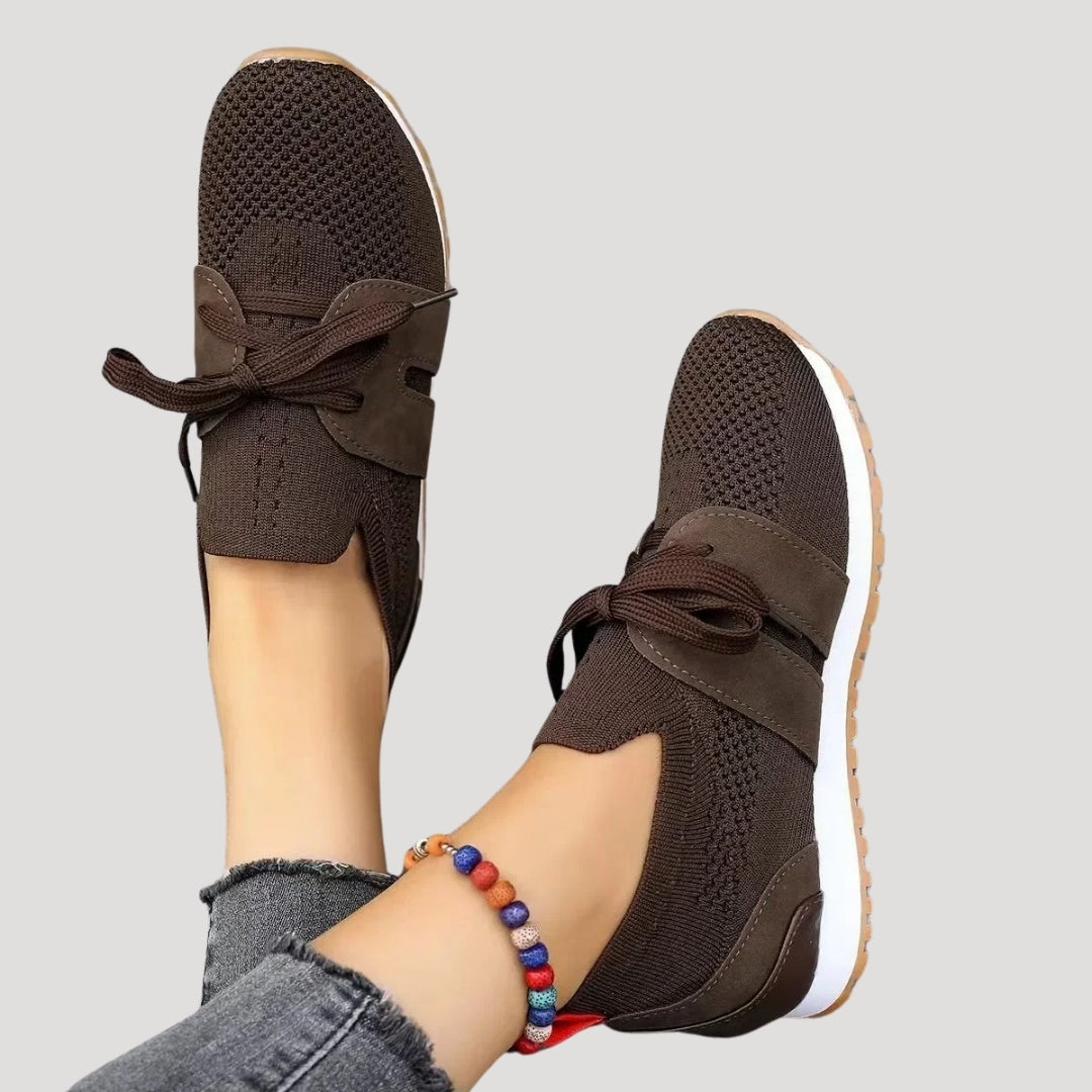 Bella Women's Trainers | Breathable Knit, Chic Bow Detail 3