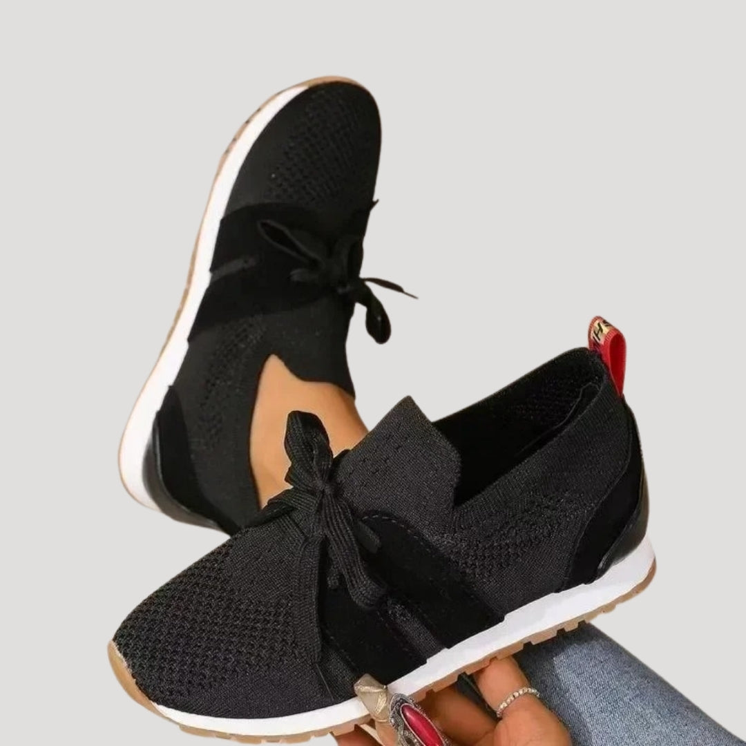 Bella Women's Trainers | Breathable Knit, Chic Bow Detail 4