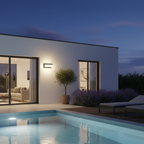 Brilloxis Motion Sensor Outdoor Wall Light - 18W Warm LED Matte Black Sconce