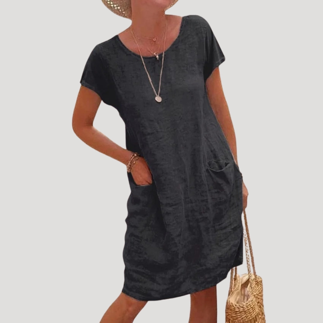 Cali Women's Midi Dress | 100% Cotton, Casual Summer Style 1