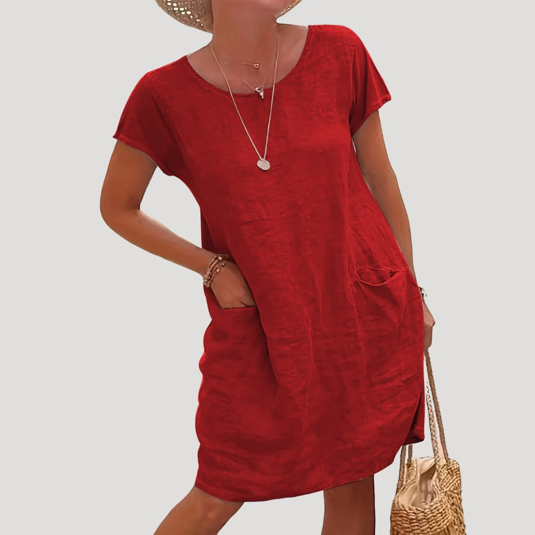 Cali Women's Midi Dress | 100% Cotton, Casual Summer Style 2