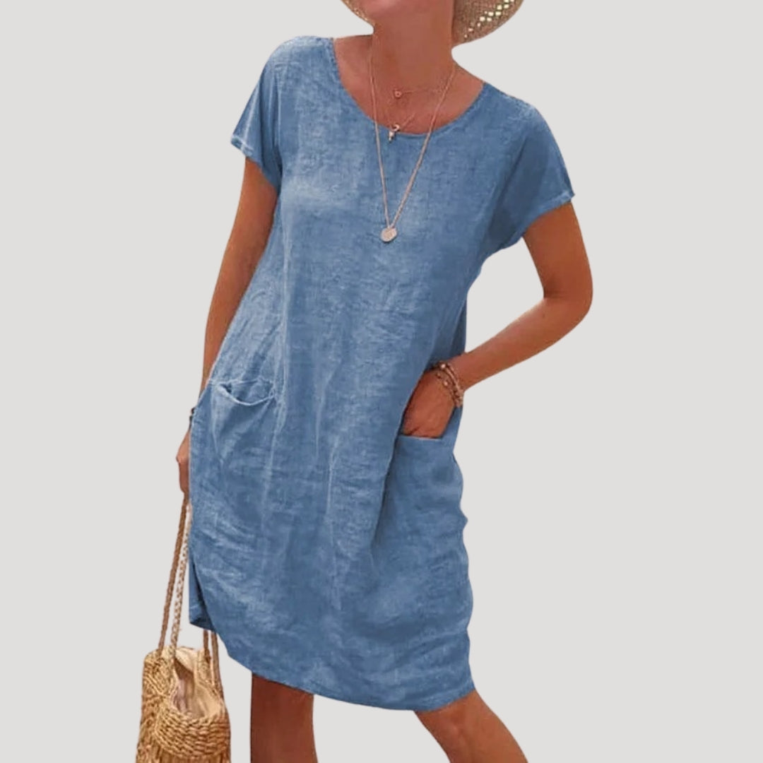 Cali Women's Midi Dress | 100% Cotton, Casual Summer Style 3
