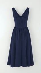 Cassandra Women's Midi Dress | Plunge Neckline, Elegant Summer Style 2