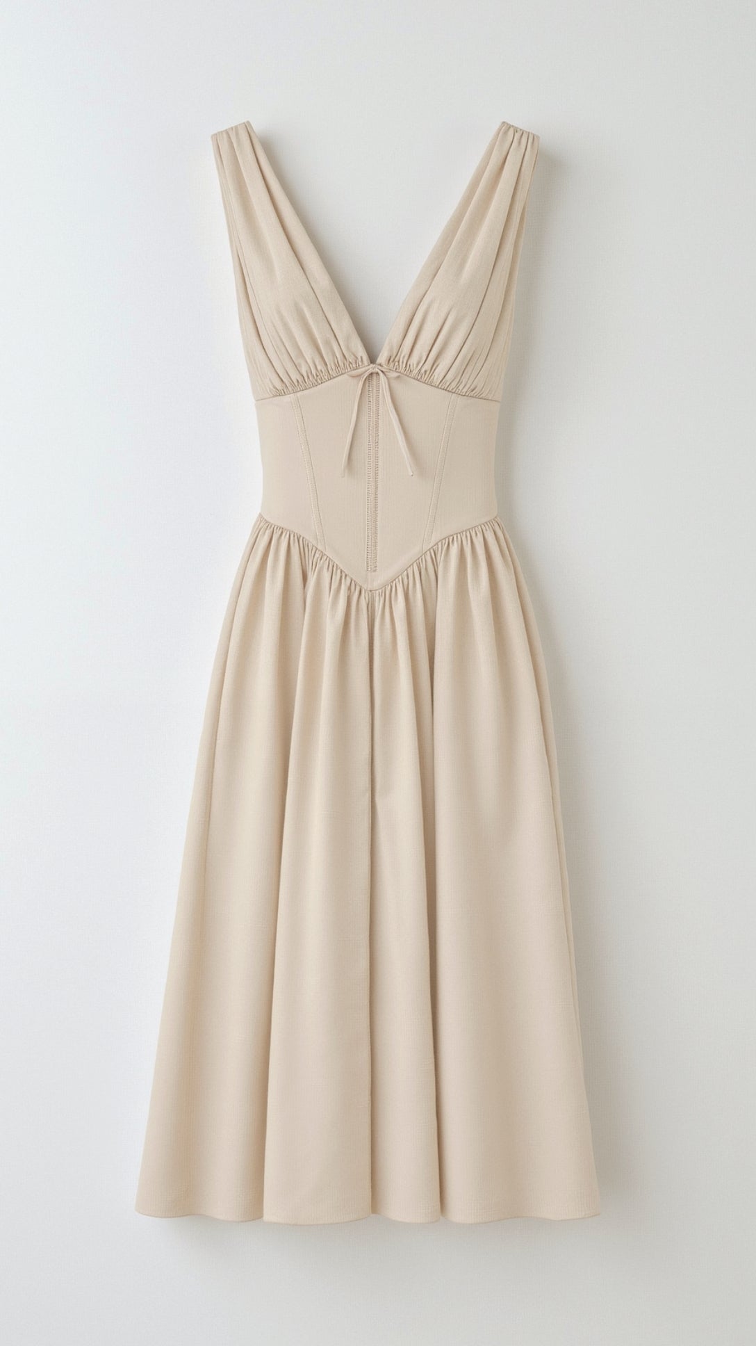 Cassandra Women's Midi Dress | Plunge Neckline, Elegant Summer Style 8