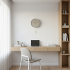 CimentAure Matte Cement & Brass Pendulum Clock - Silent Industrial Wall Clock