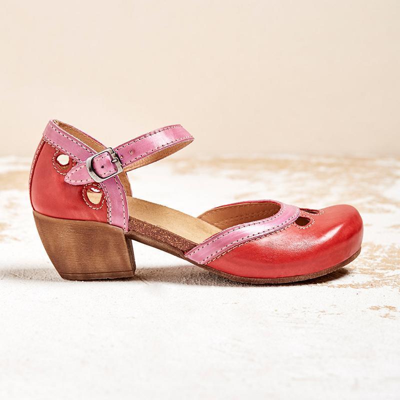 Cleo Women's Sandals | Orthopedic Low Heel Comfort, Adjustable Straps 6