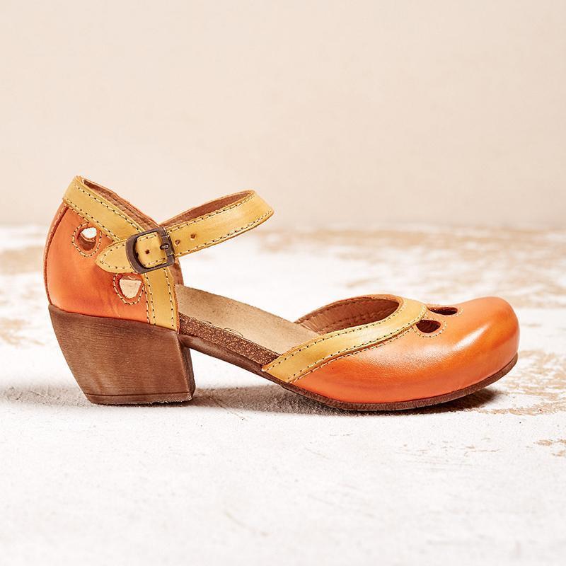 Cleo Women's Sandals | Orthopedic Low Heel Comfort, Adjustable Straps 7