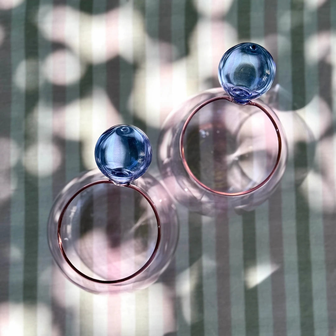 Colorful Bubble Design Glassware – 400ml Cocktail Glasses for Juices and Beverages, Dishwasher Safe, Modern and Durable 2