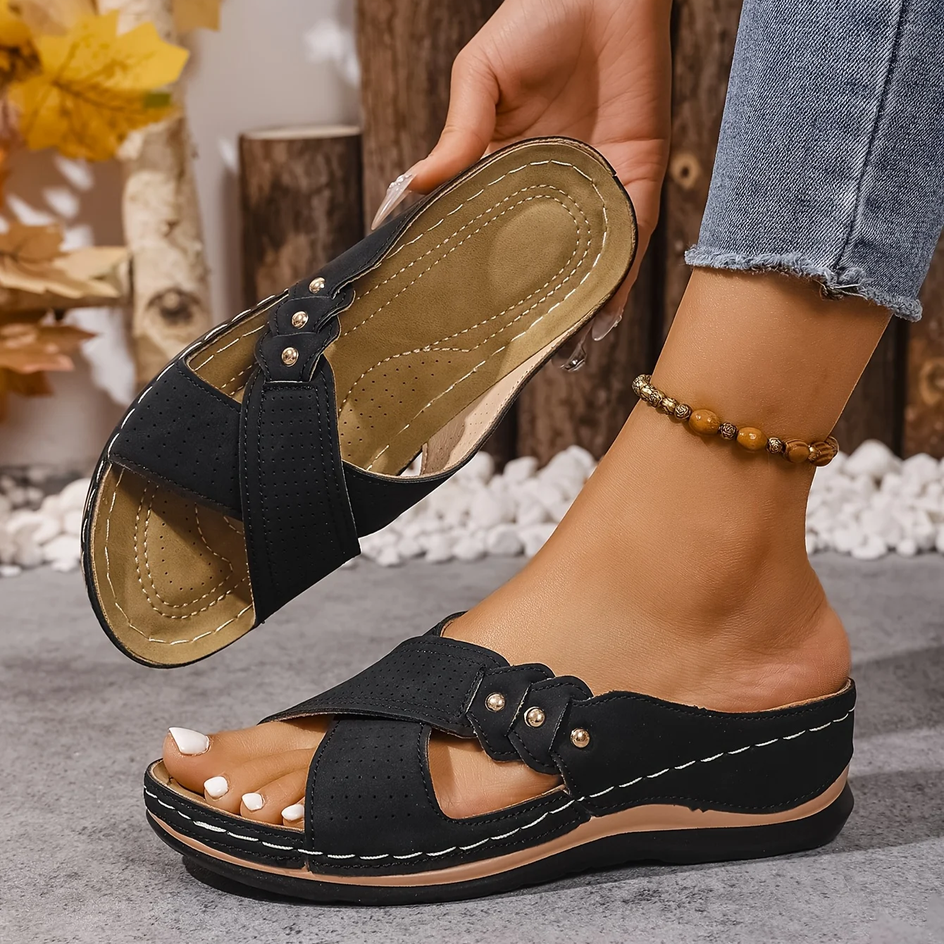 Comfort Wedge Sandals for Women - Ergonomic Wedge Heels for All-Day Wear 2