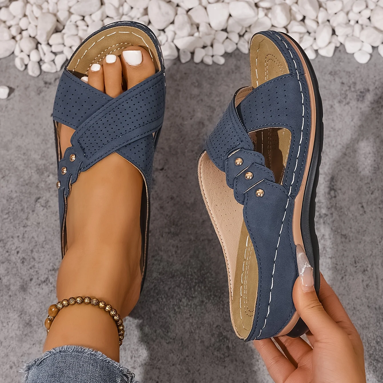 Comfort Wedge Sandals for Women - Ergonomic Wedge Heels for All-Day Wear 4