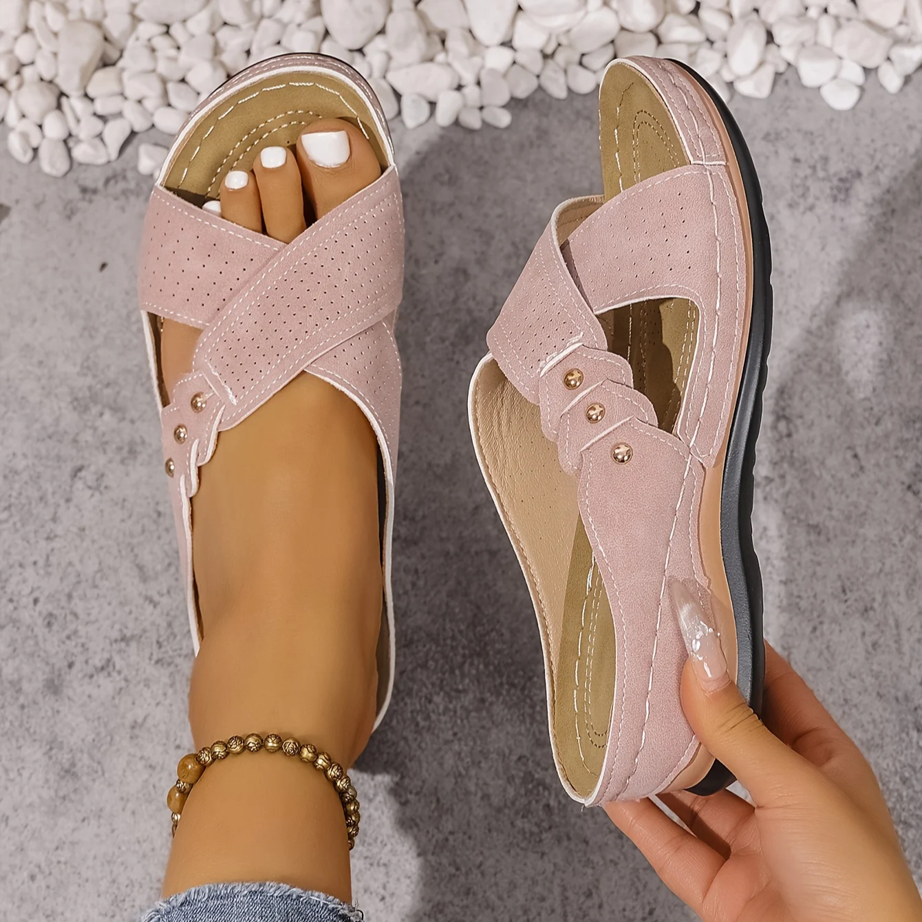 Comfort Wedge Sandals for Women - Ergonomic Wedge Heels for All-Day Wear 5
