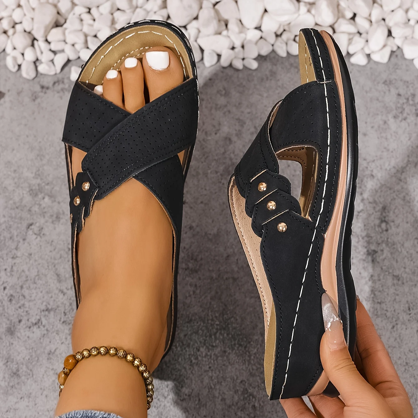 Comfort Wedge Sandals for Women - Ergonomic Wedge Heels for All-Day Wear 6