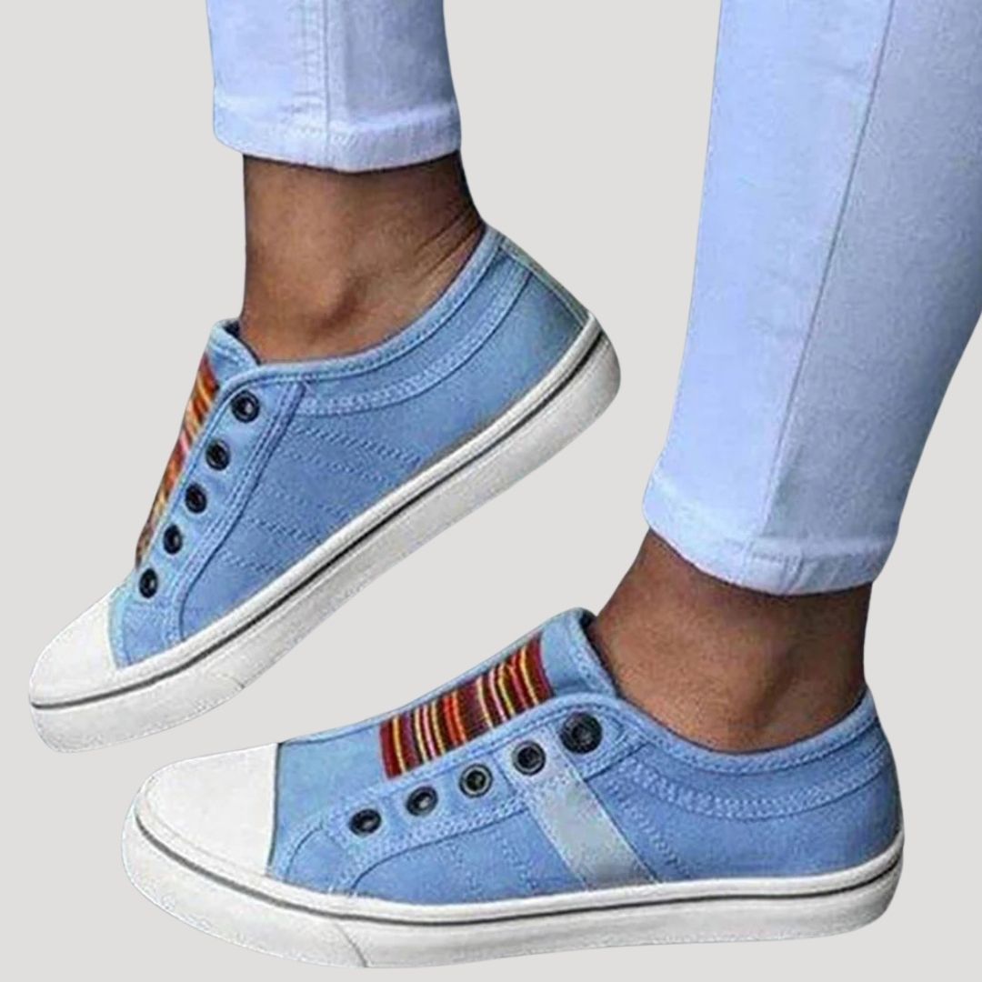 Cora Women's Trainers | Breathable Canvas Slip-On Walking Shoes 2