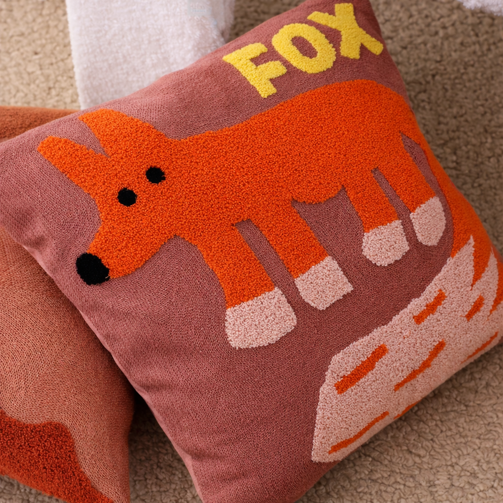 Cute Animals Art Throw Pillow – Soft Decorative Cushion for Couch and Bedroom Decor