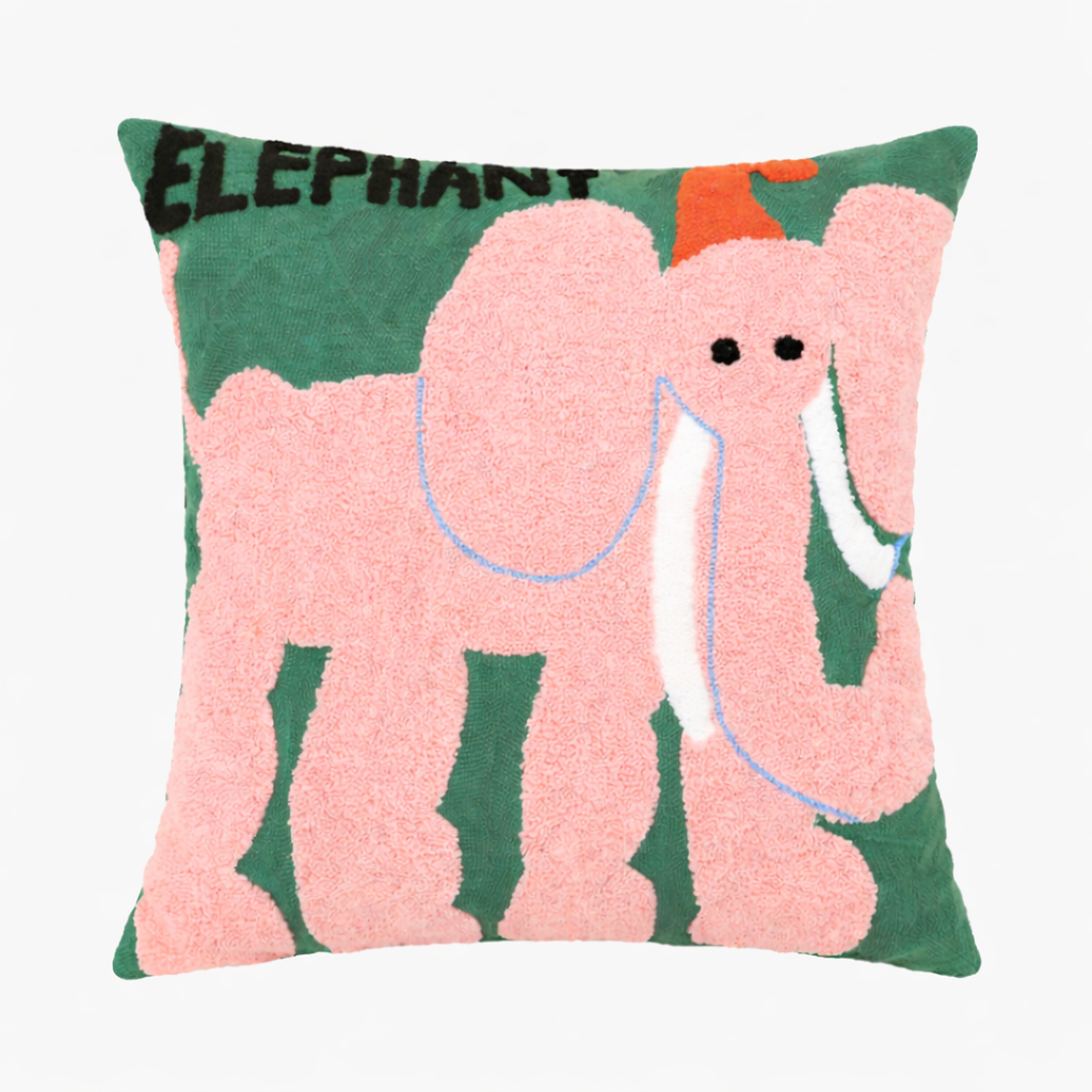 Cute Animals Art Throw Pillow – Soft Decorative Cushion for Couch and Bedroom Decor