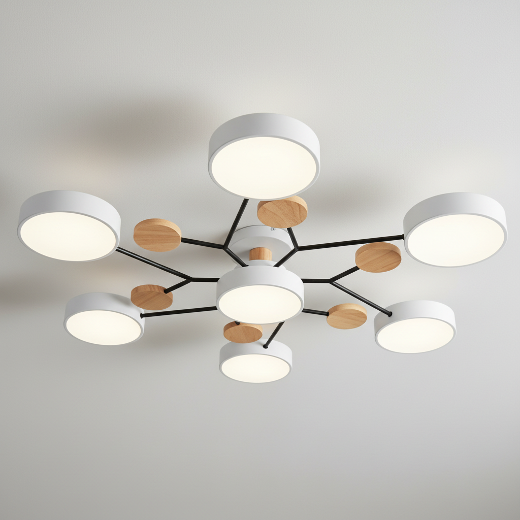 AstraRamus Starburst Branch LED Ceiling Light - Nordic Flush Mount Lamp, 3000K