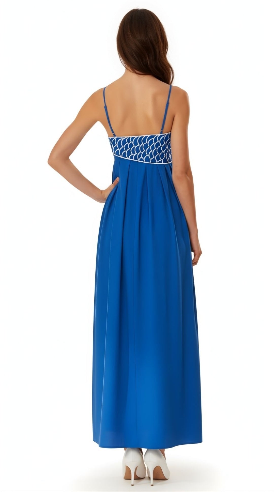 Daisy Women's Maxi Dress | Embroidered Lightweight Fabric, Elegant Summer Style 4