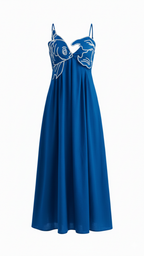Daisy Women's Maxi Dress | Embroidered Lightweight Fabric, Elegant Summer Style 5