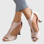 Delfina Women's Heels | Orthopedic Comfort, Breathable White Design 0