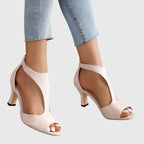 Delfina Women's Heels | Orthopedic Comfort, Breathable White Design 1