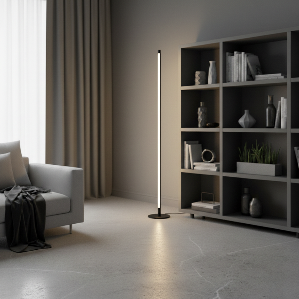 DuctusLux Geometric LED Floor Lamp - Dimmable Multi-Head Standing Light with Remote